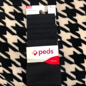 6-pr Peds Black Trouser Socks